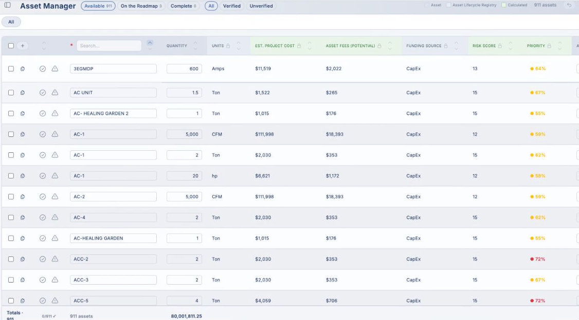 Orion V3.0 — Asset Manager grid